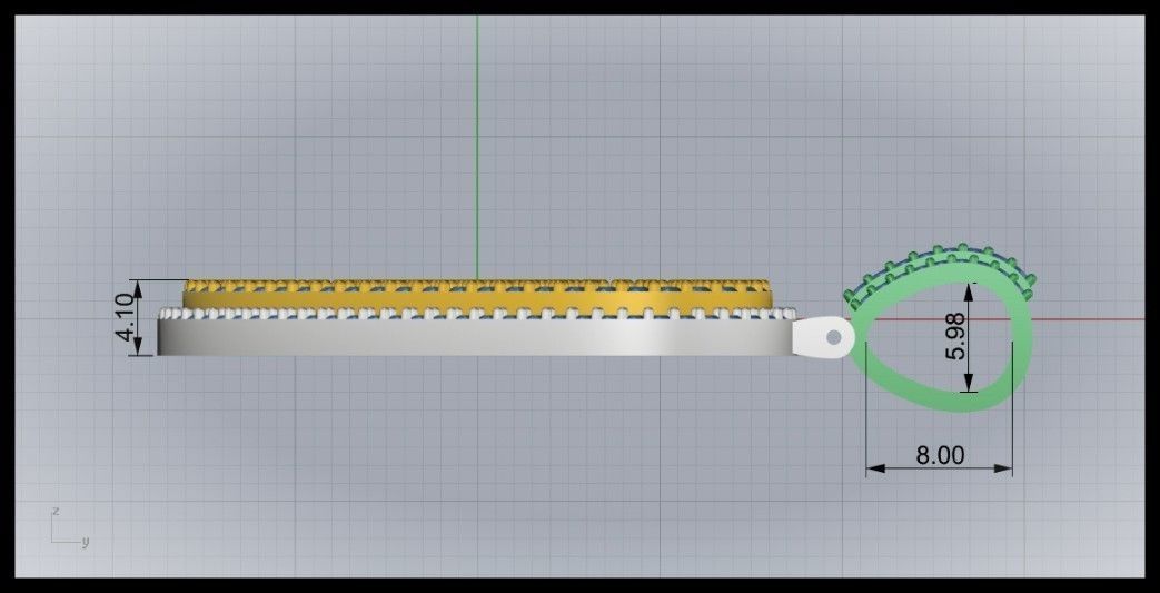 O DOUBLE CURVED FONT 3D print model_9