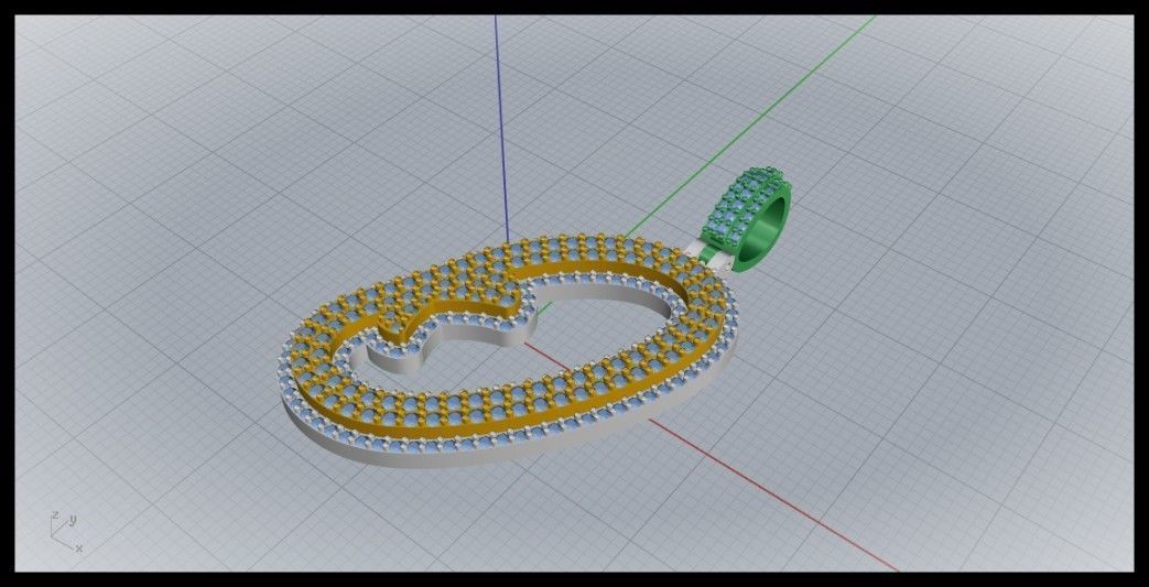 O DOUBLE CURVED FONT 3D print model_6