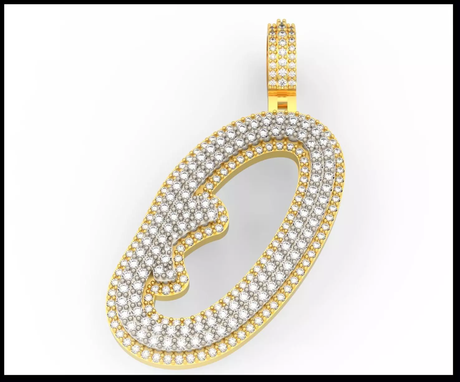 O DOUBLE CURVED FONT 3D print model_0