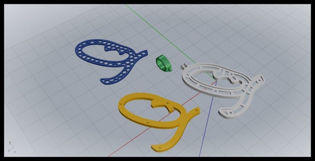 Q DOUBLE CURVED FONT 3D print model_10