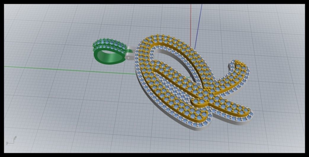 R DOUBLE CURVED FONT 3D print model_4