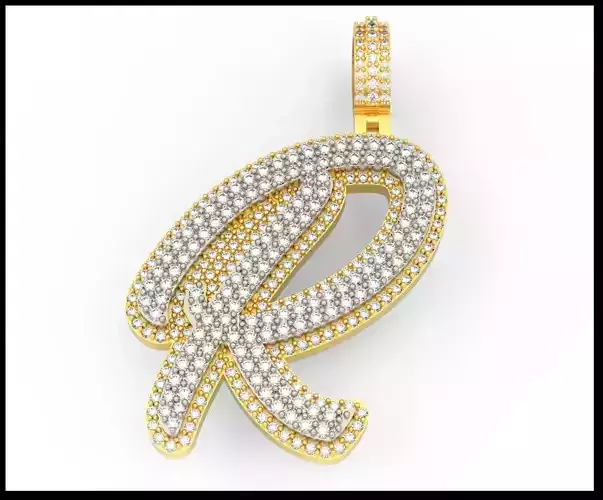 R DOUBLE CURVED FONT