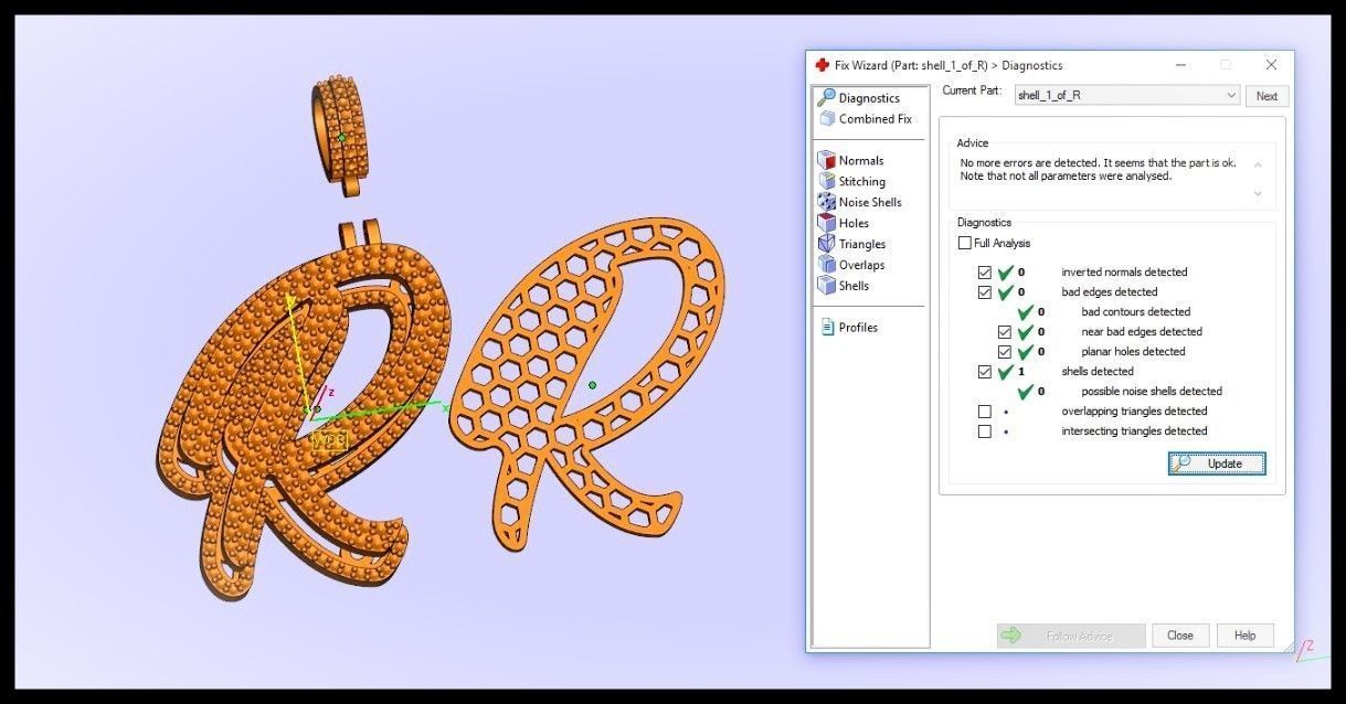 R DOUBLE CURVED FONT 3D print model_3