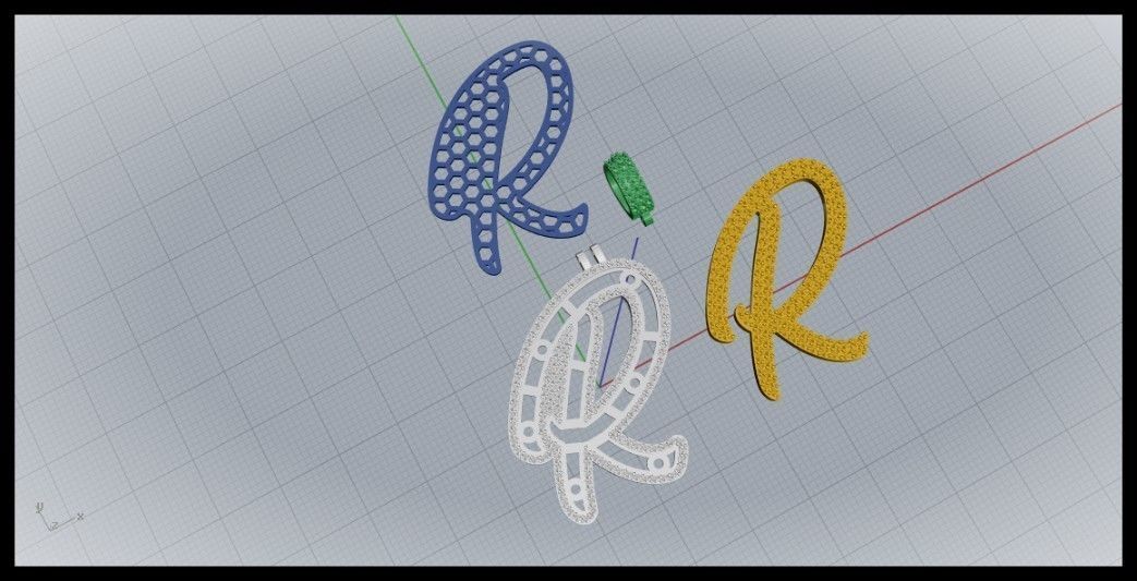 R DOUBLE CURVED FONT 3D print model_10