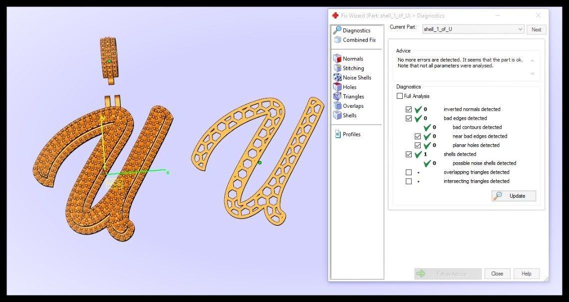 U DOUBLE CURVED FONT 3D print model_3