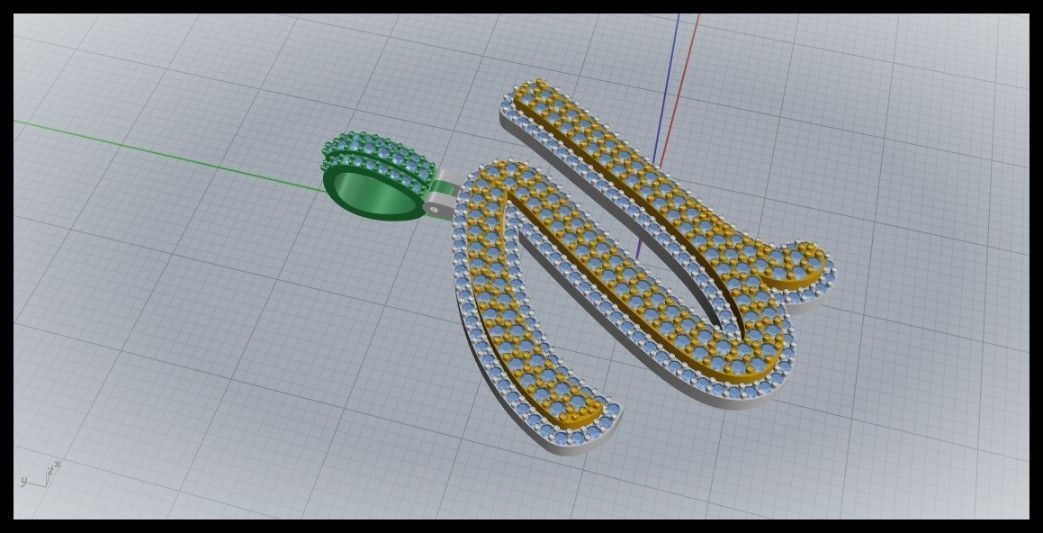 U DOUBLE CURVED FONT 3D print model_4