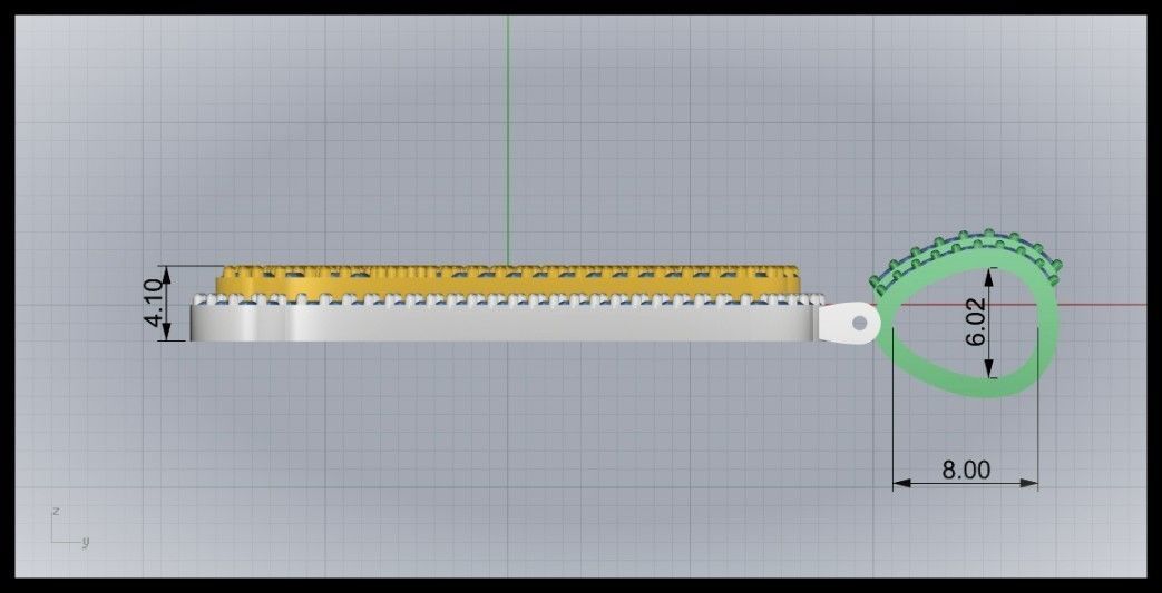 U DOUBLE CURVED FONT 3D print model_9