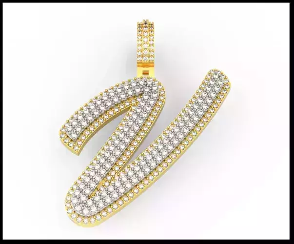 V DOUBLE CURVED FONT