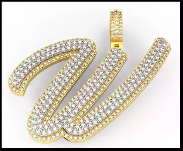 W DOUBLE CURVED FONT