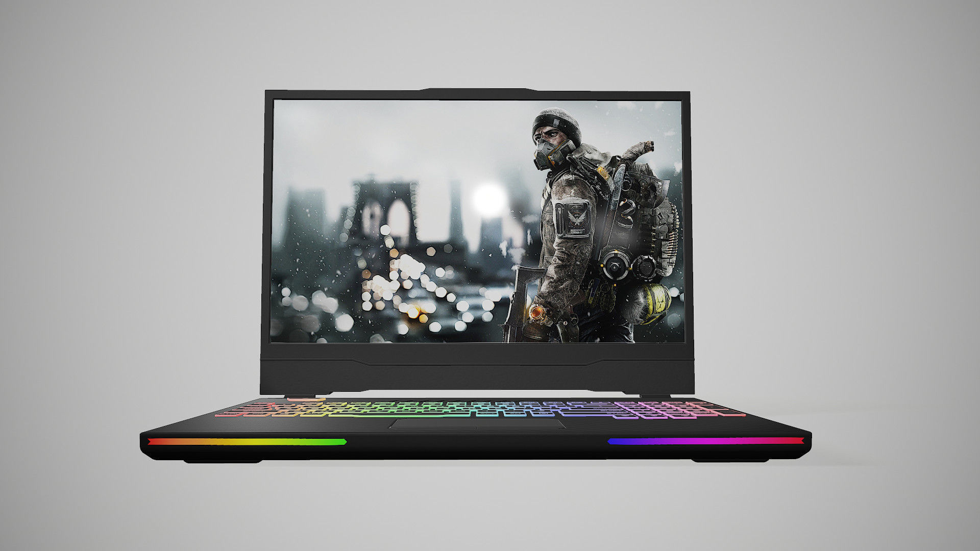 Gaming Laptop 3D Model Low-poly 3D model_10