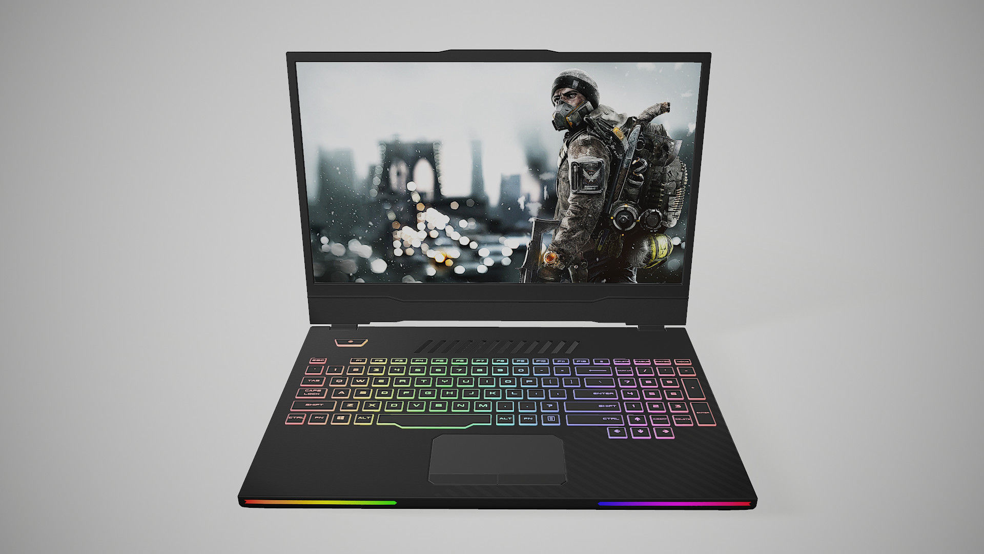 Gaming Laptop 3D Model Low-poly 3D model_1