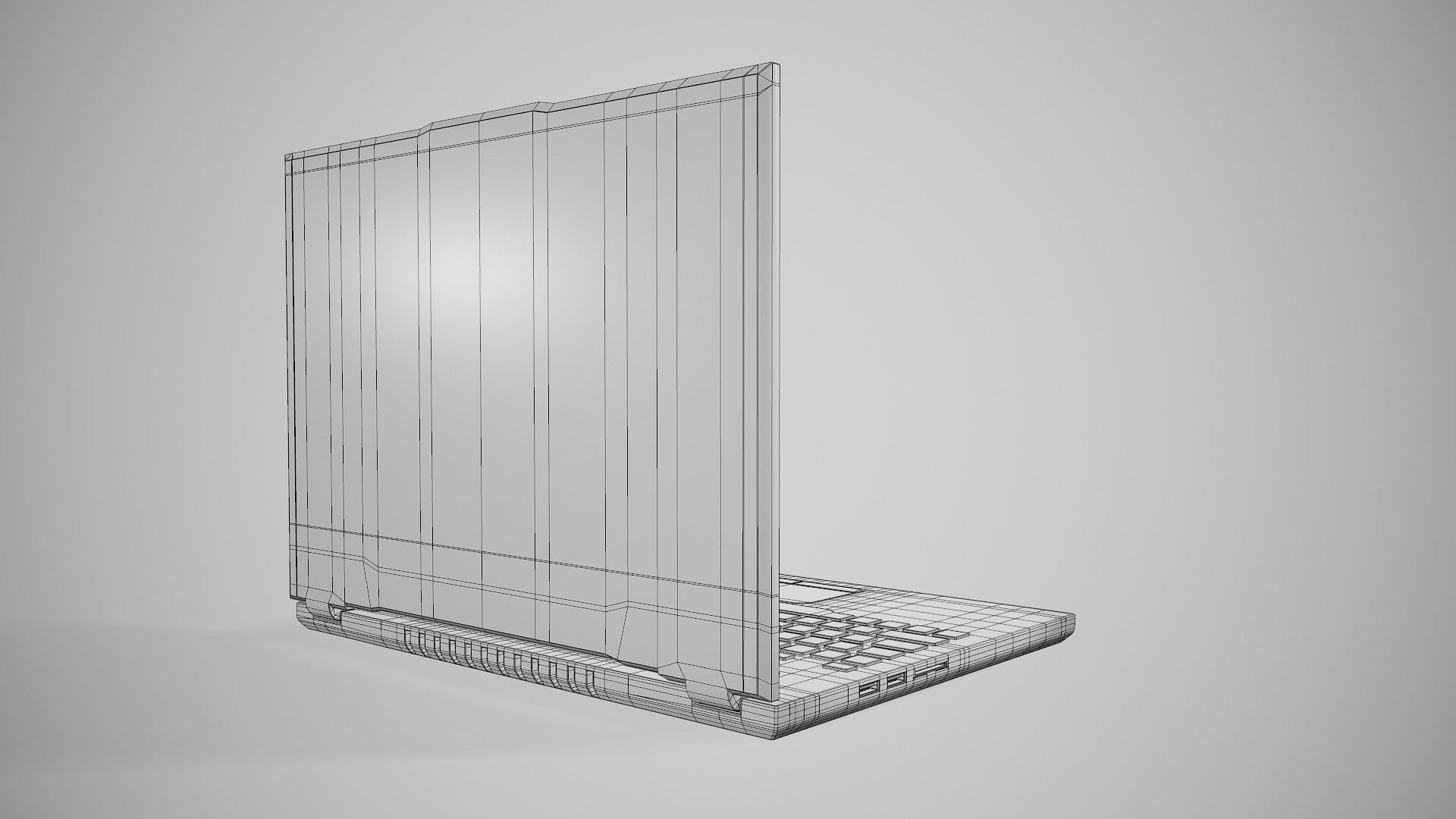 Gaming Laptop 3D Model Low-poly 3D model_14