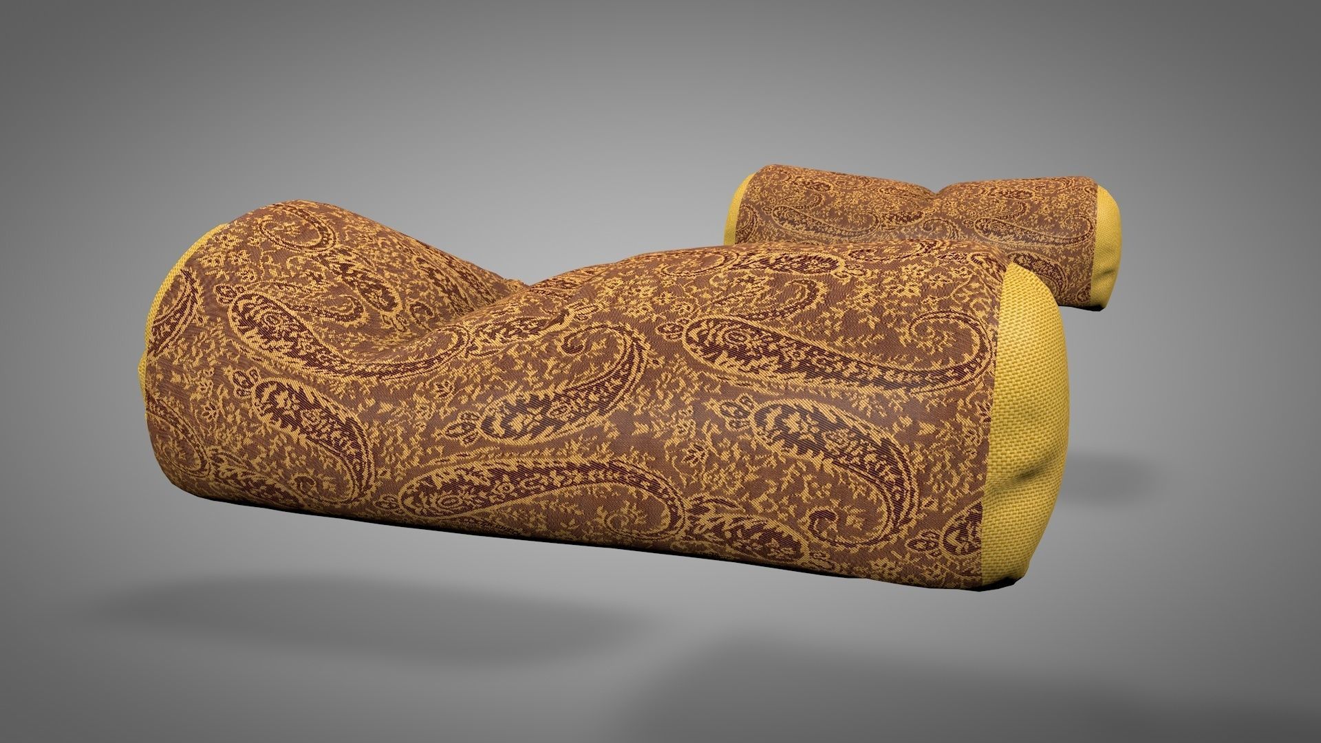 Wooden Swing Bed 3D model_19