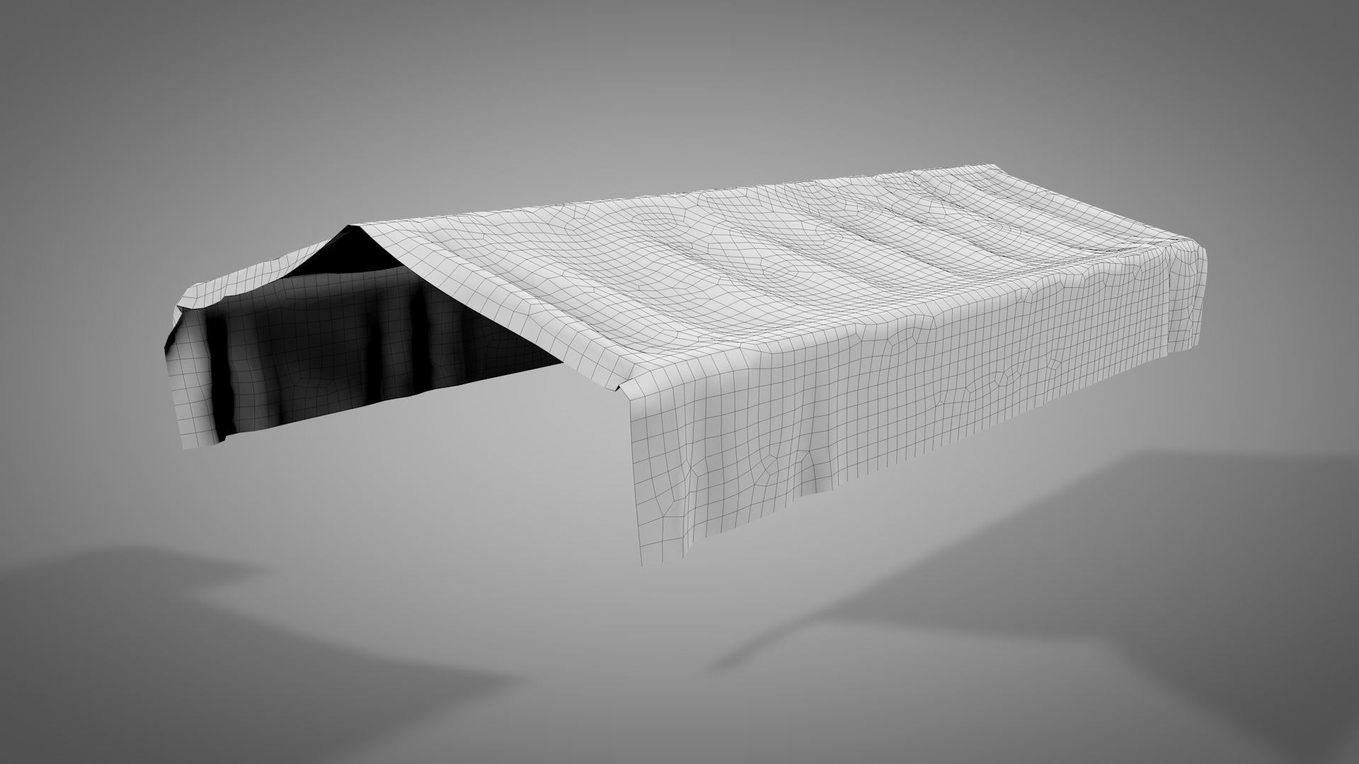 Wooden Swing Bed 3D model_26