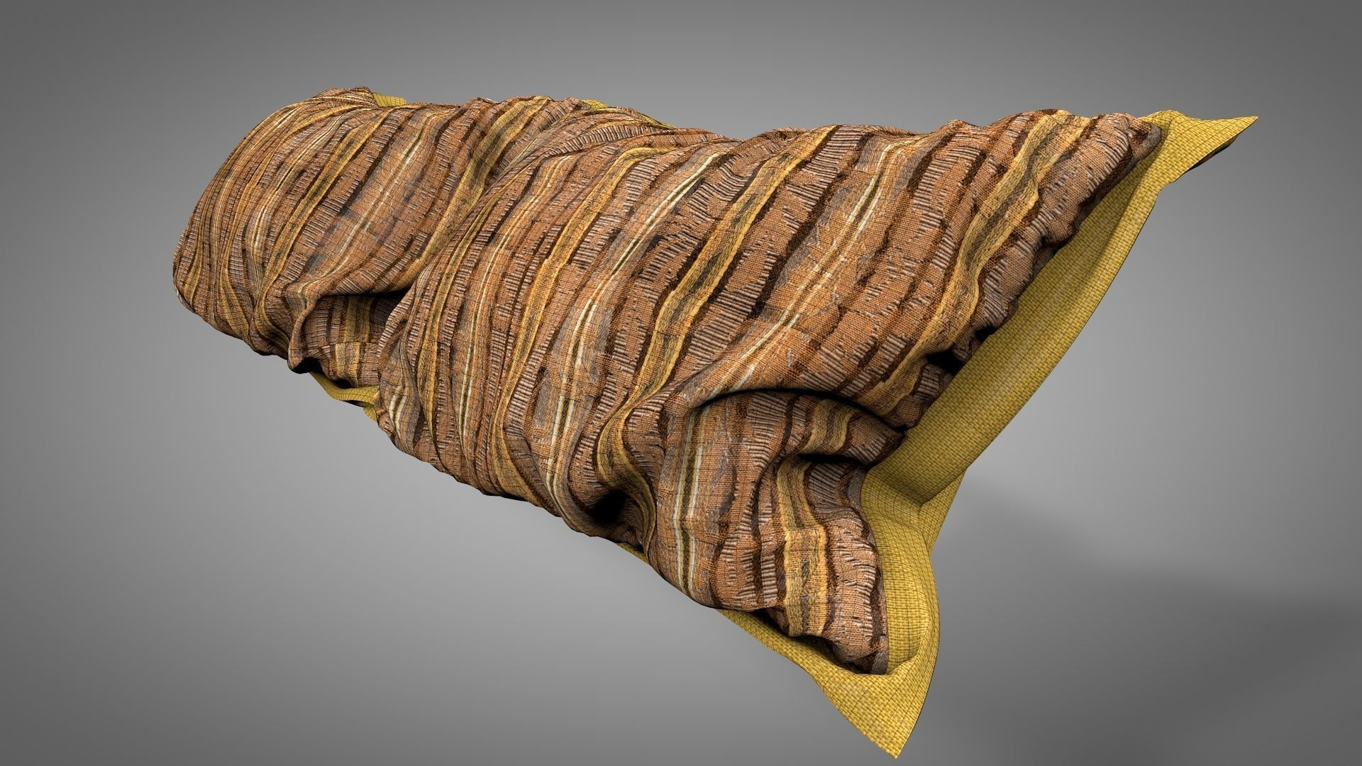 Wooden Swing Bed 3D model_13