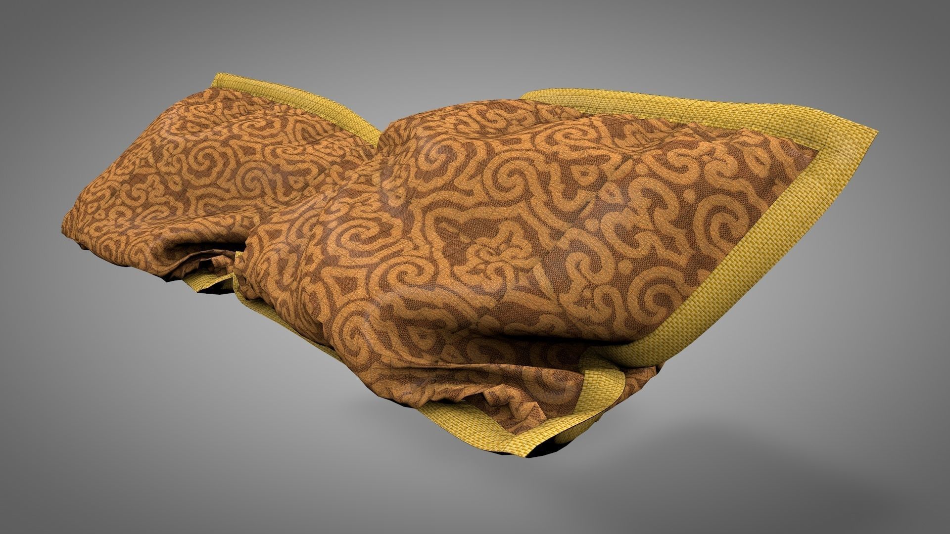 Wooden Swing Bed 3D model_16