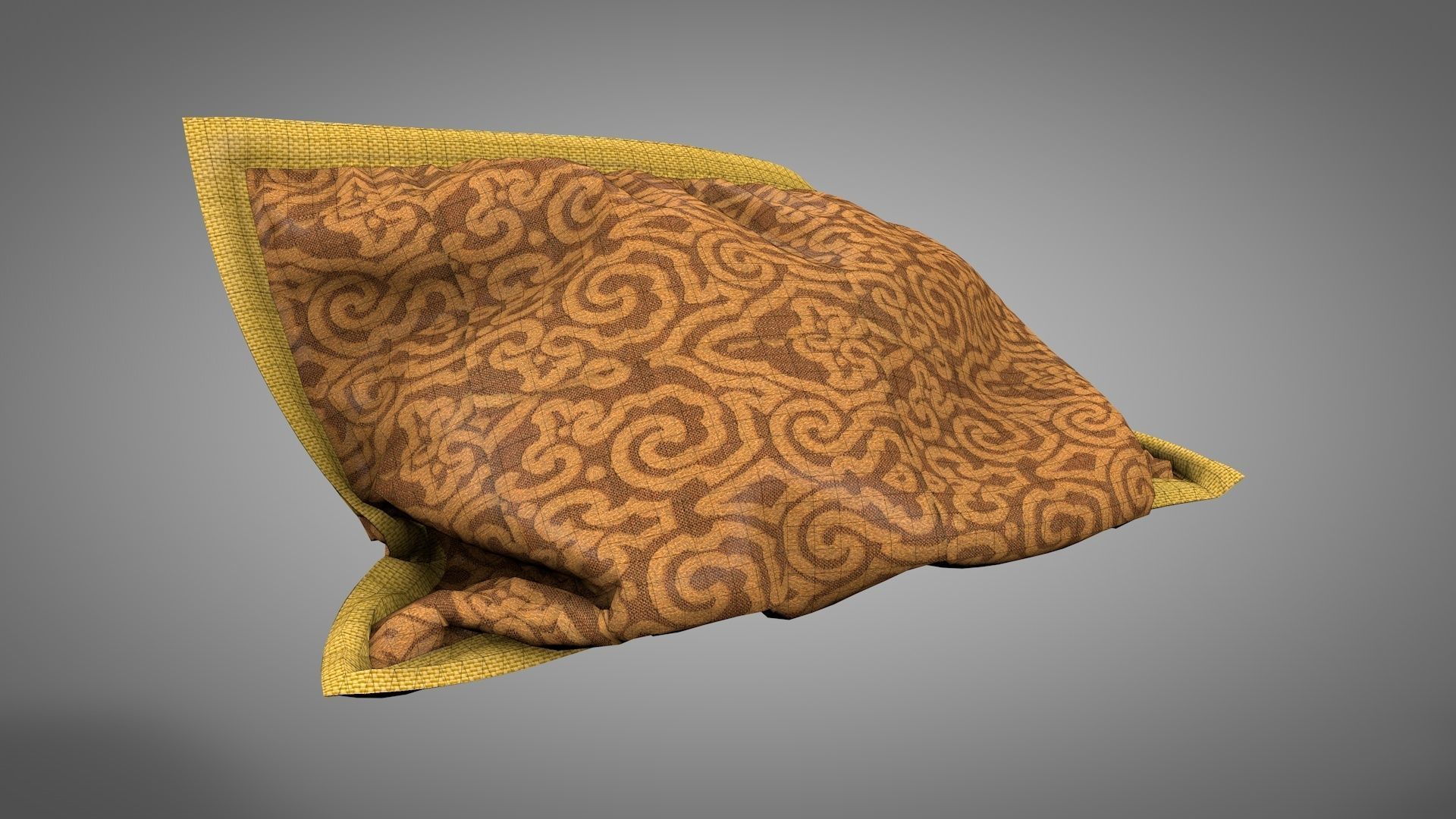 Wooden Swing Bed 3D model_15