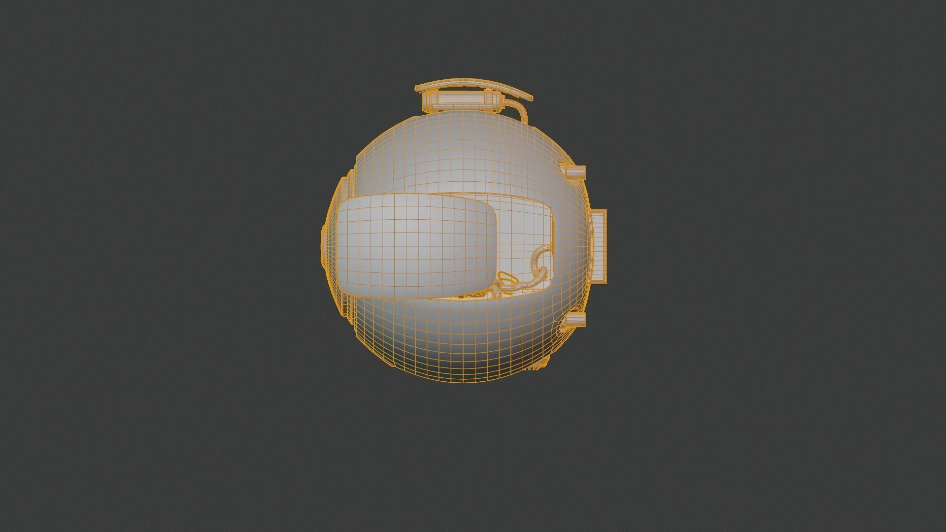 SCI FI DRONE SF-45080 Game Ready Low-poly 3D model_4