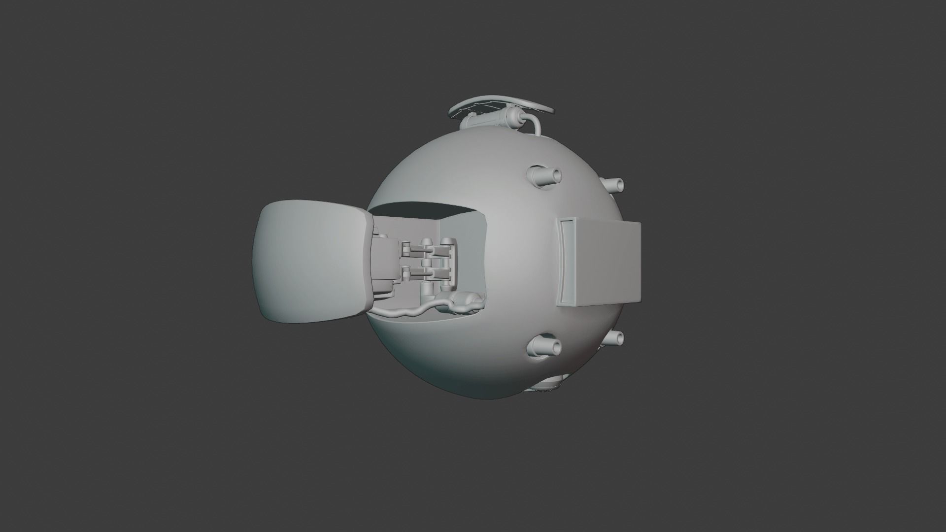 SCI FI DRONE SF-45080 Game Ready Low-poly 3D model_14