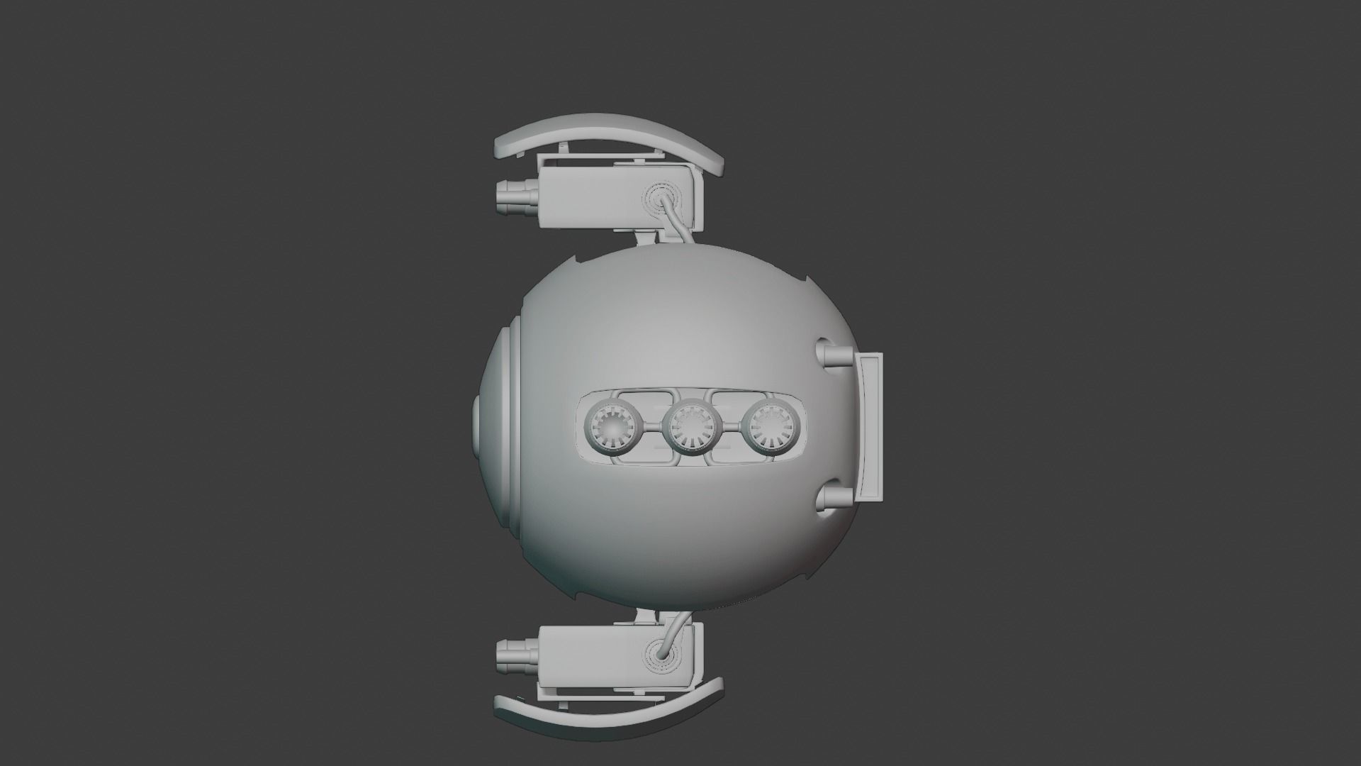 SCI FI DRONE SF-45080 Game Ready Low-poly 3D model_10