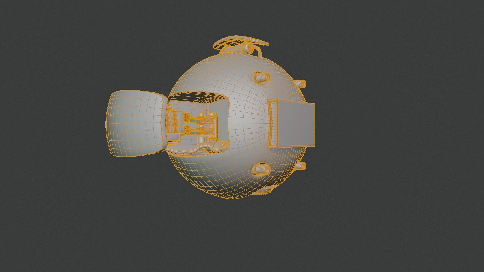 SCI FI DRONE SF-45080 Game Ready Low-poly 3D model_8