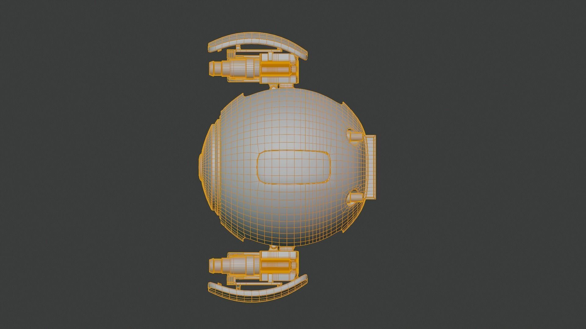 SCI FI DRONE SF-45080 Game Ready Low-poly 3D model_3