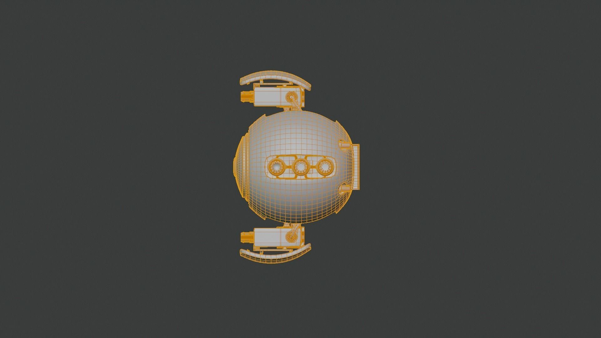 SCI FI DRONE SF-45080 Game Ready Low-poly 3D model_7