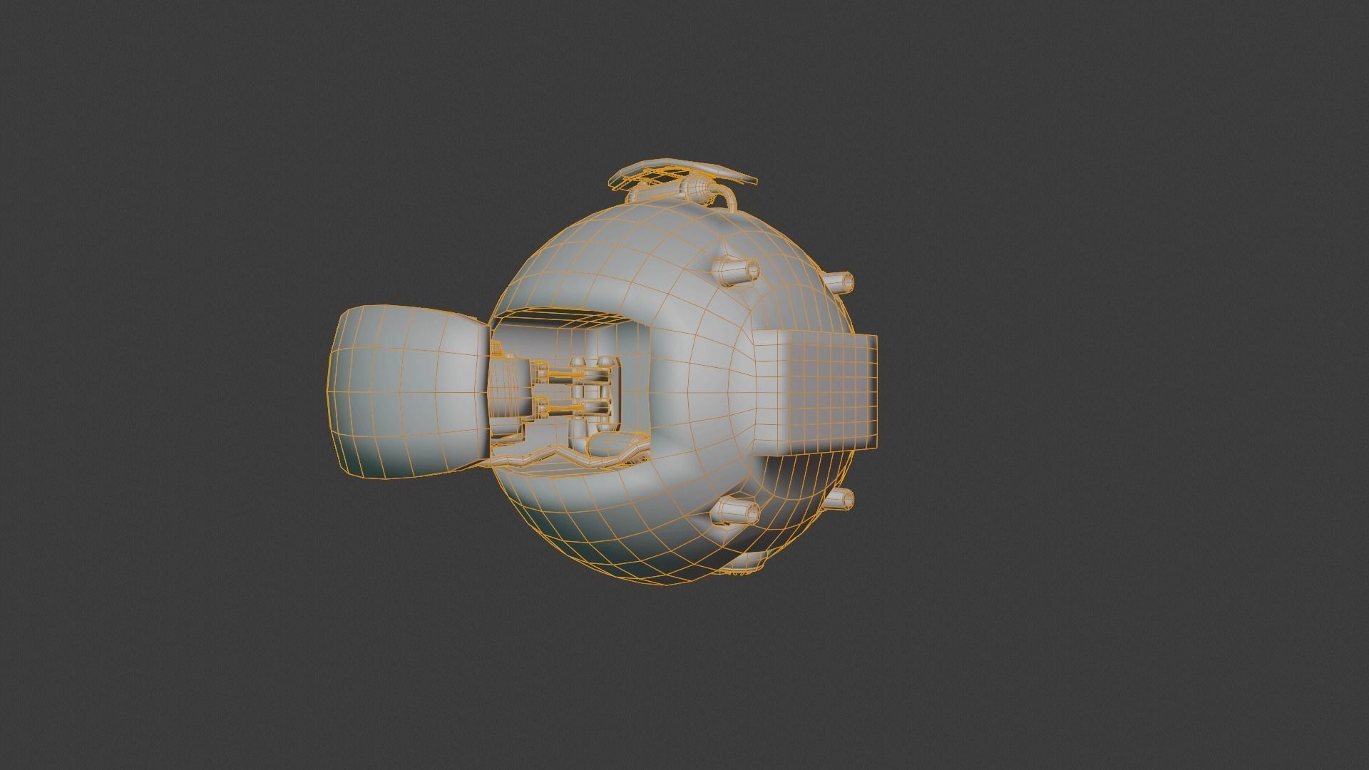 SCI FI DRONE SF-45080 Game Ready Low-poly 3D model_20