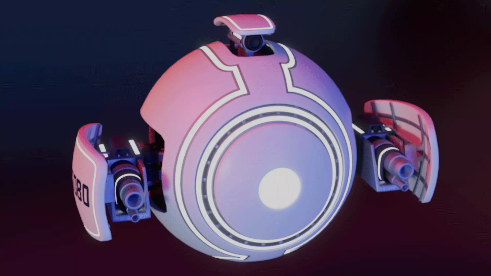 SCI FI DRONE SF-45080 Game Ready Low-poly 3D model_0