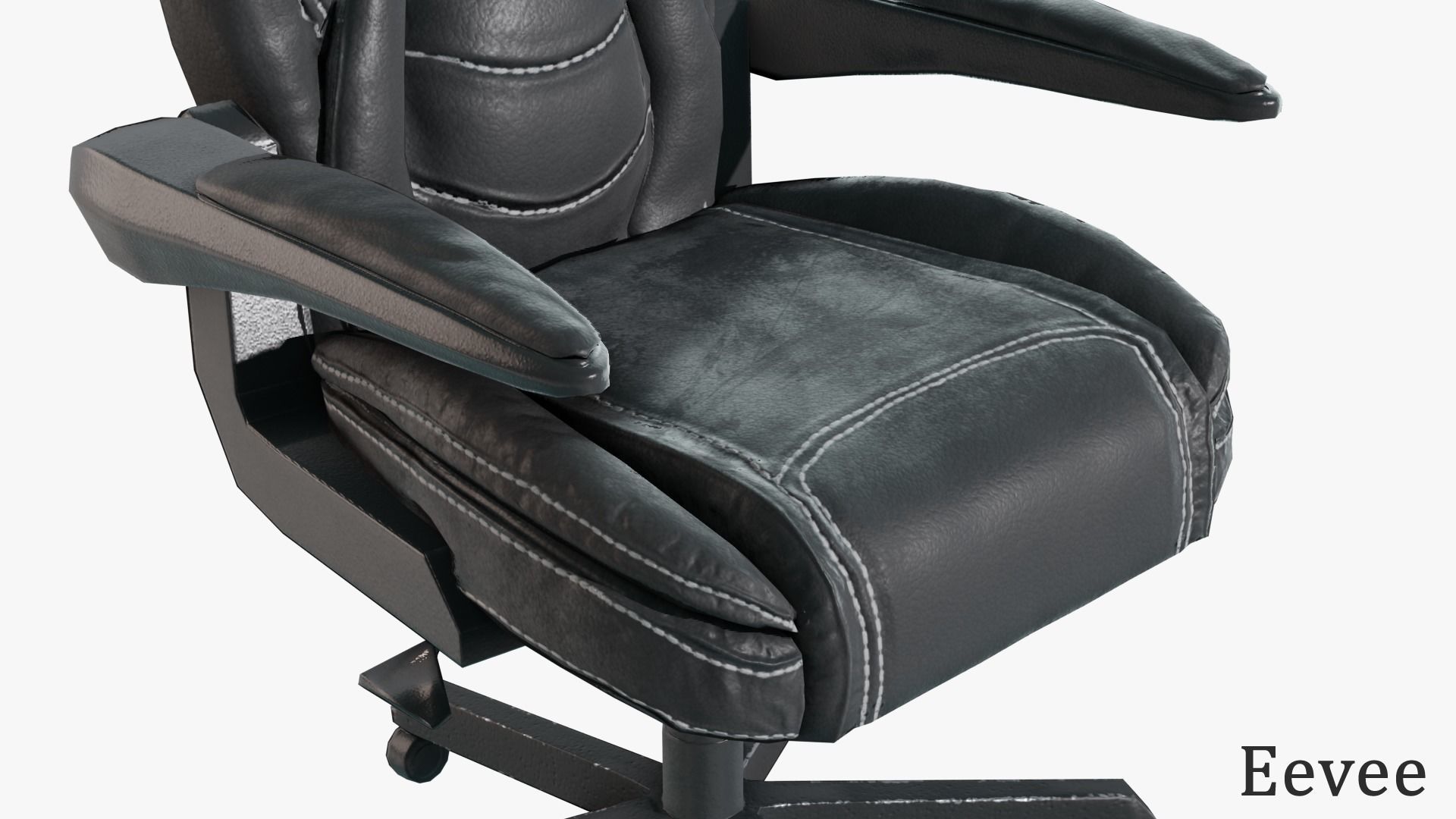 Office Chair Low-poly 3D model_2