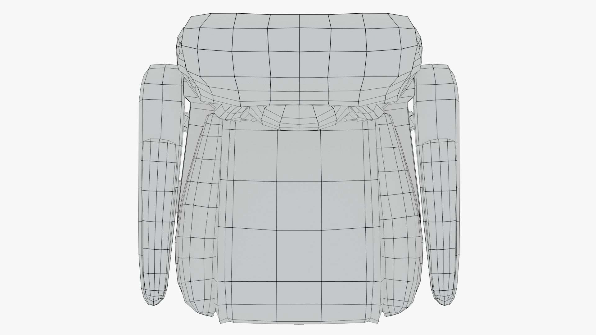 Office Chair Low-poly 3D model_13