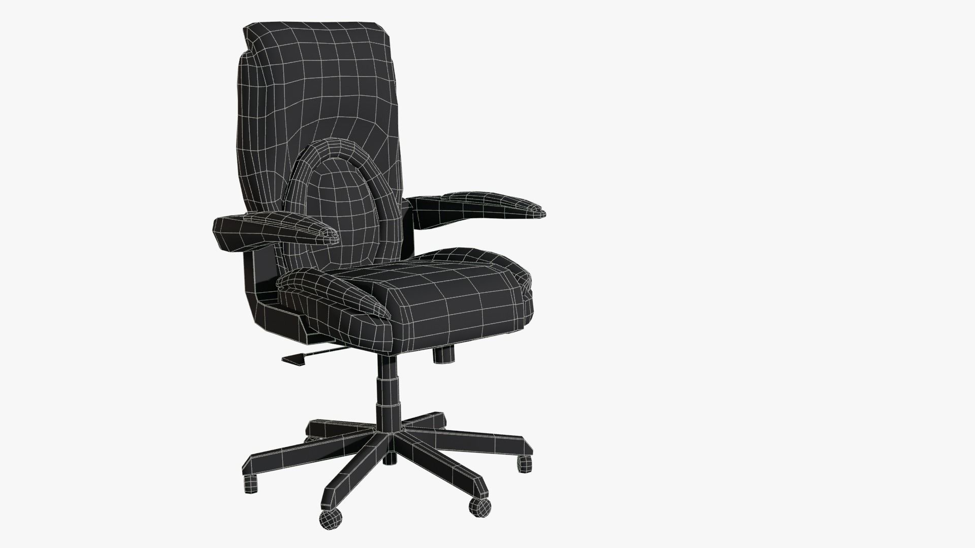 Office Chair Low-poly 3D model_14