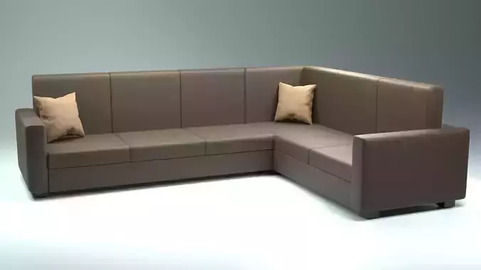 Sofa Set with PBR Textures 6