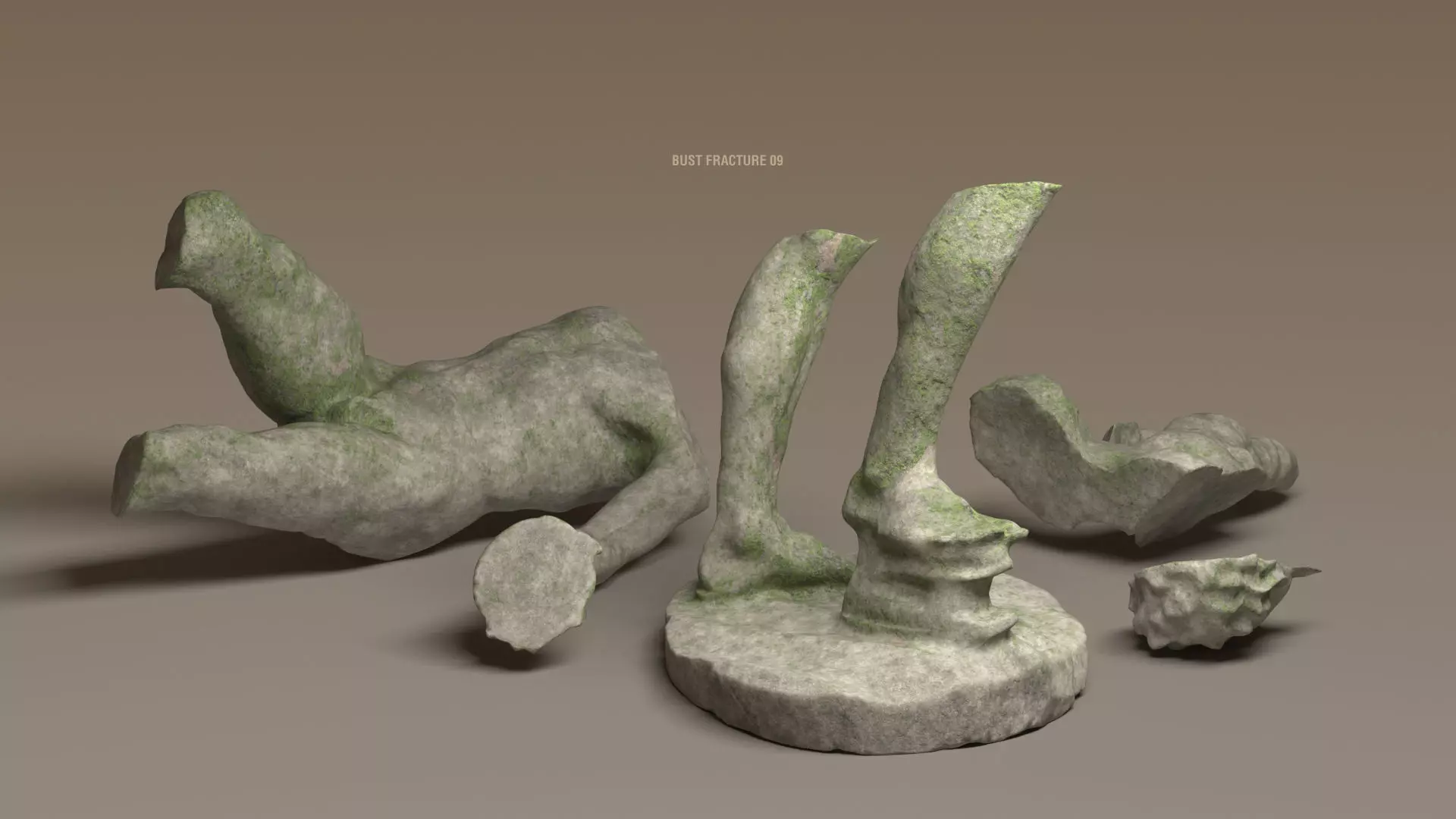 Broken Statue 3D model_0