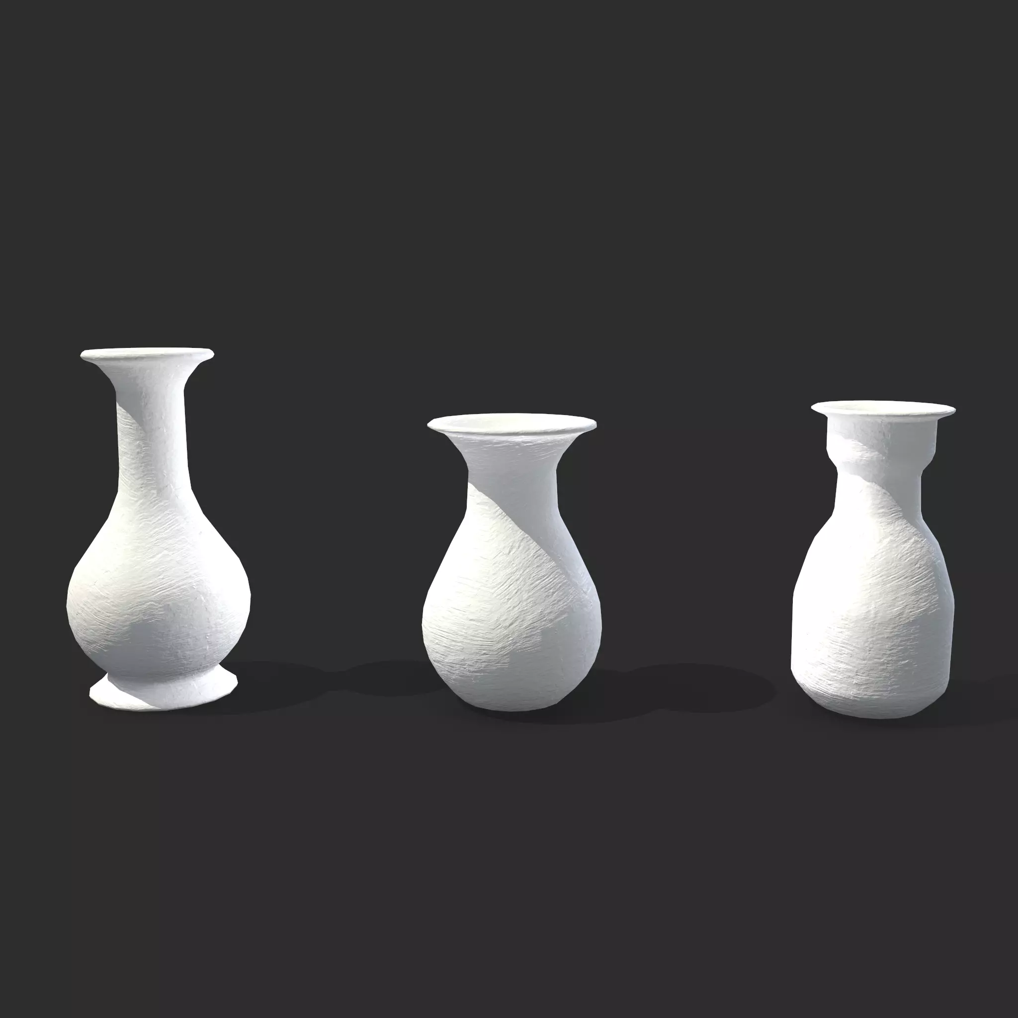 Earthenware Pottery Amphoras Low-poly 3D model_0