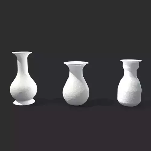 Earthenware Pottery Amphoras Low-poly 3D model