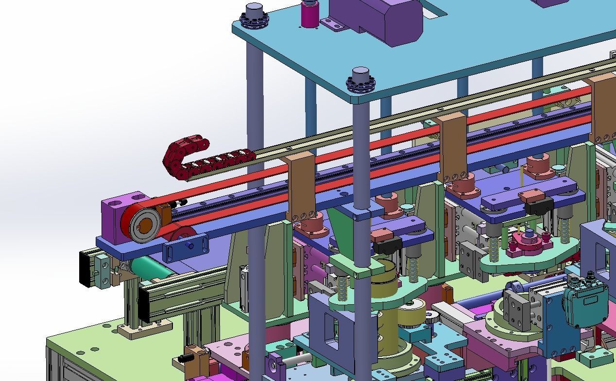Ultrasonic Welding Leak Testing Production Line for Thermos 3D model_11