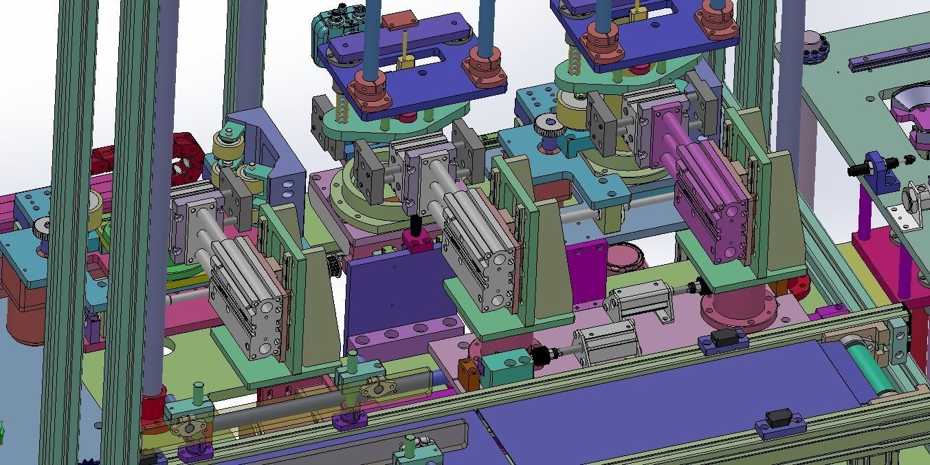 Ultrasonic Welding Leak Testing Production Line for Thermos 3D model_4