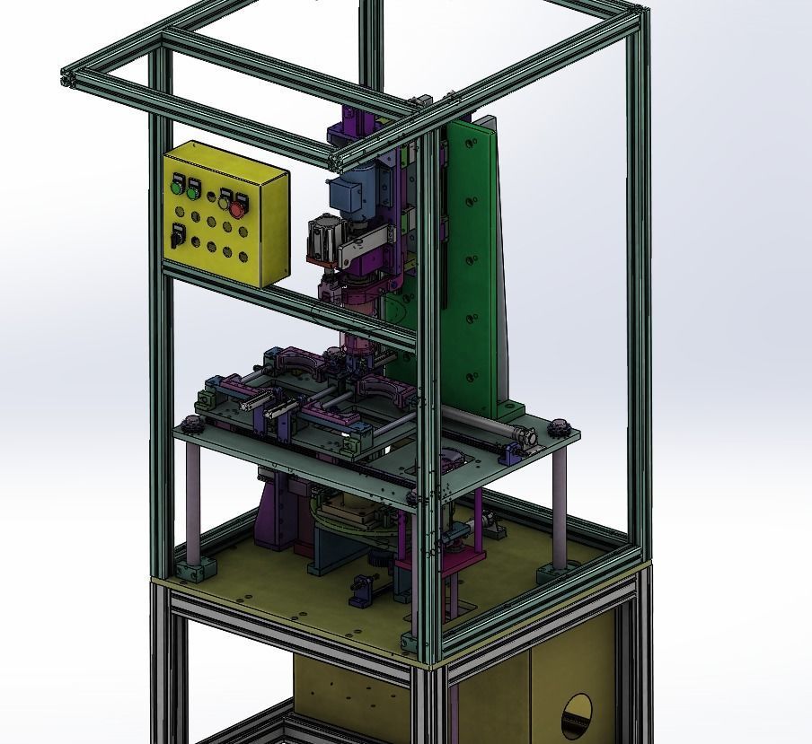 Ultrasonic Welding Leak Testing Production Line for Thermos 3D model_7
