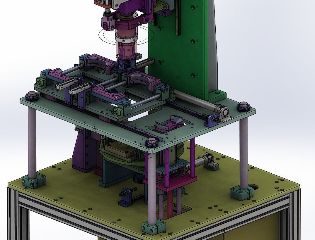 Ultrasonic Welding Leak Testing Production Line for Thermos 3D model_8
