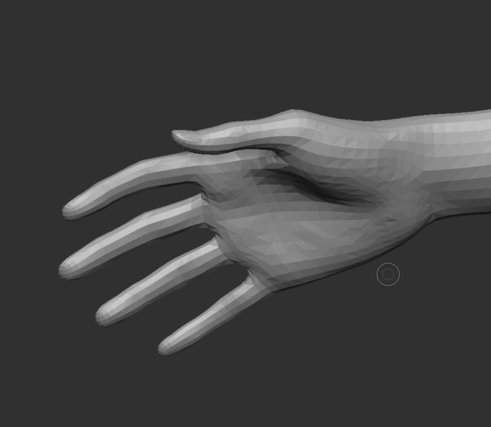 Low Poly Woman Athletic Body Happy Face Low-poly 3D model_5