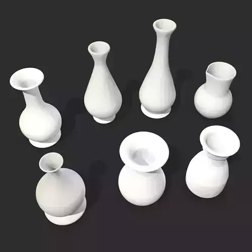 Earthenware Pottery Amphoras and Jugs 3D Model Collection