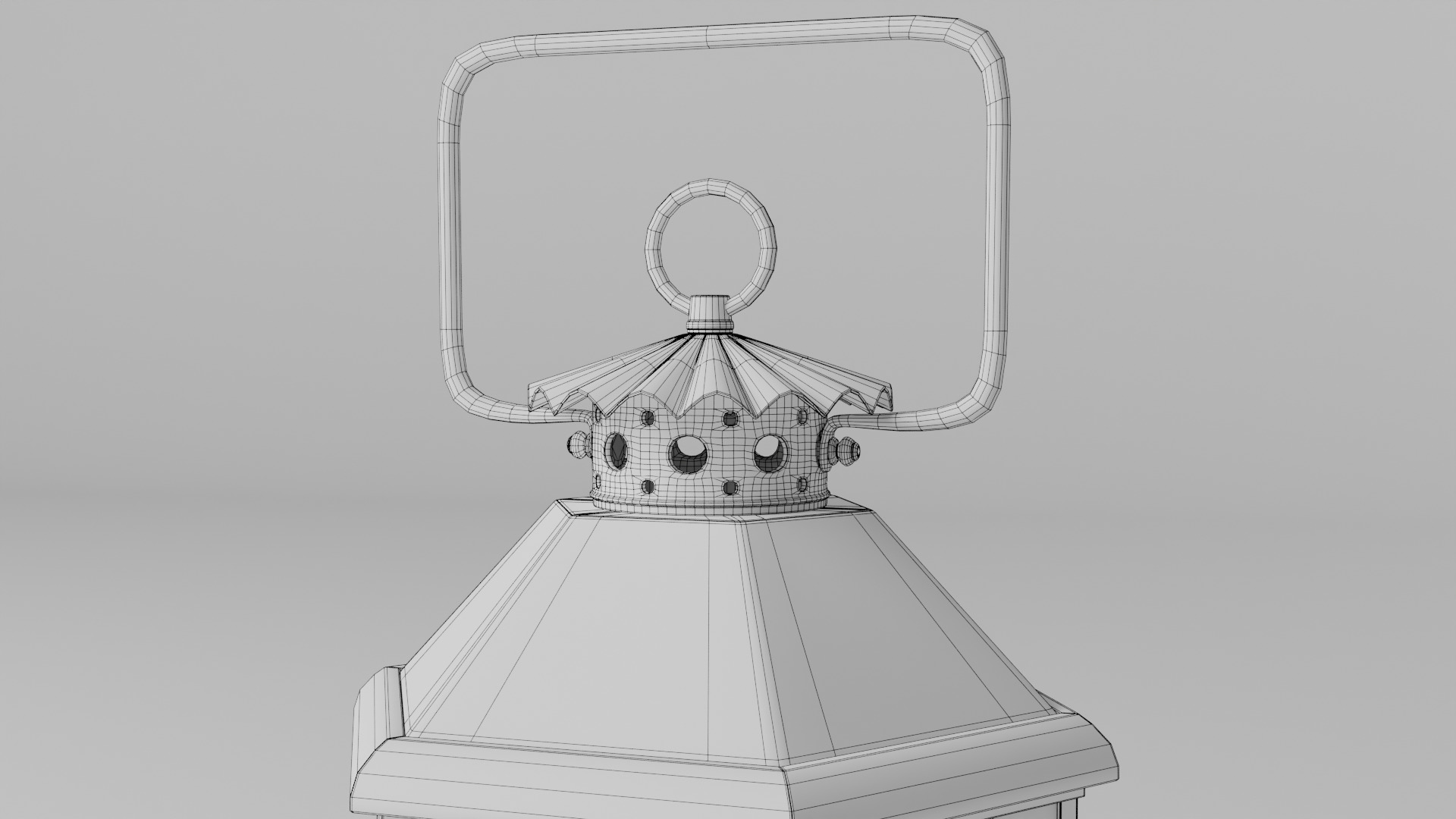 Rusty brass candle lantern 3D model_11