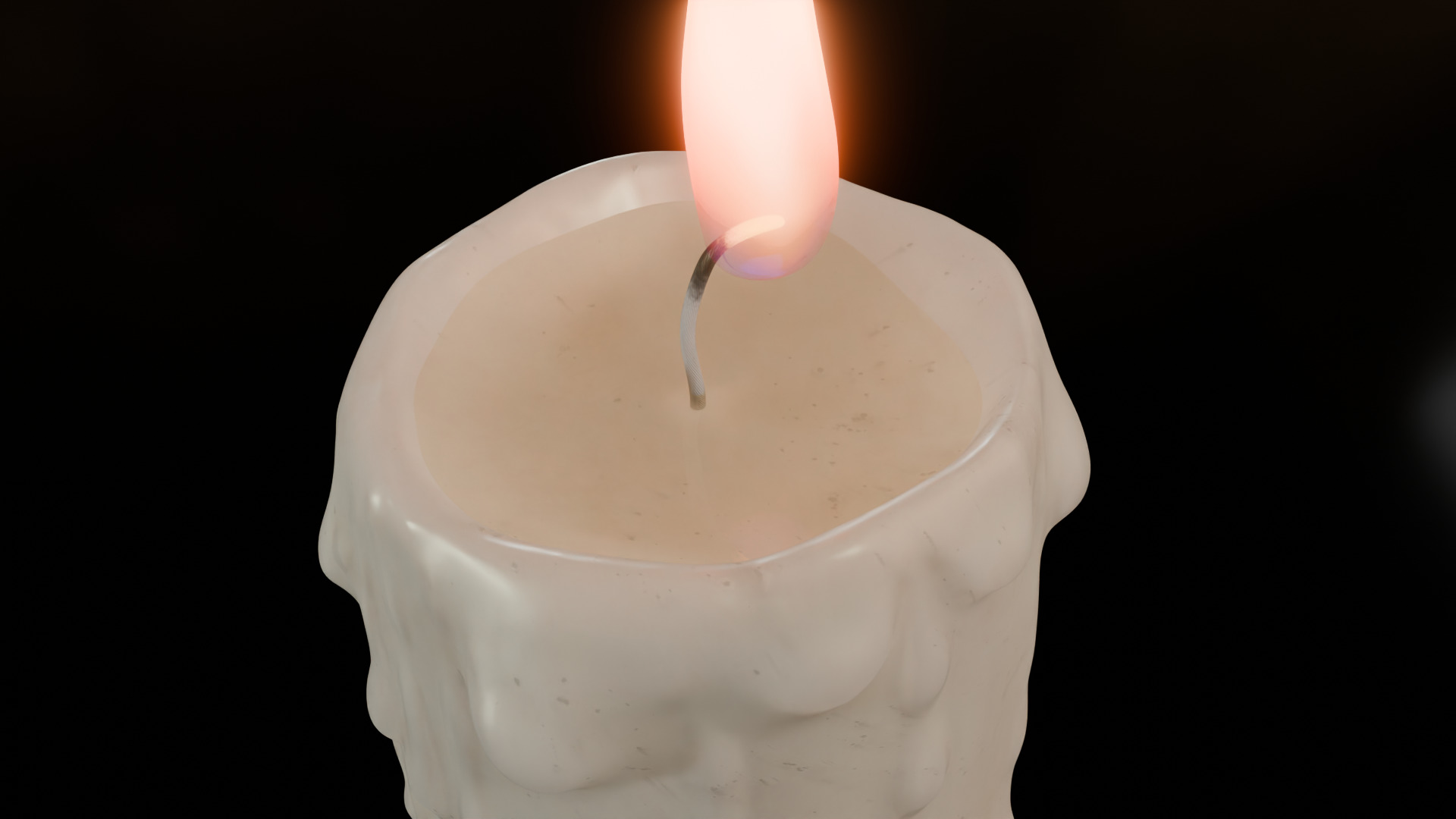 Rusty brass candle lantern 3D model_20