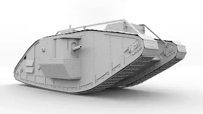 World War I tank 3D model