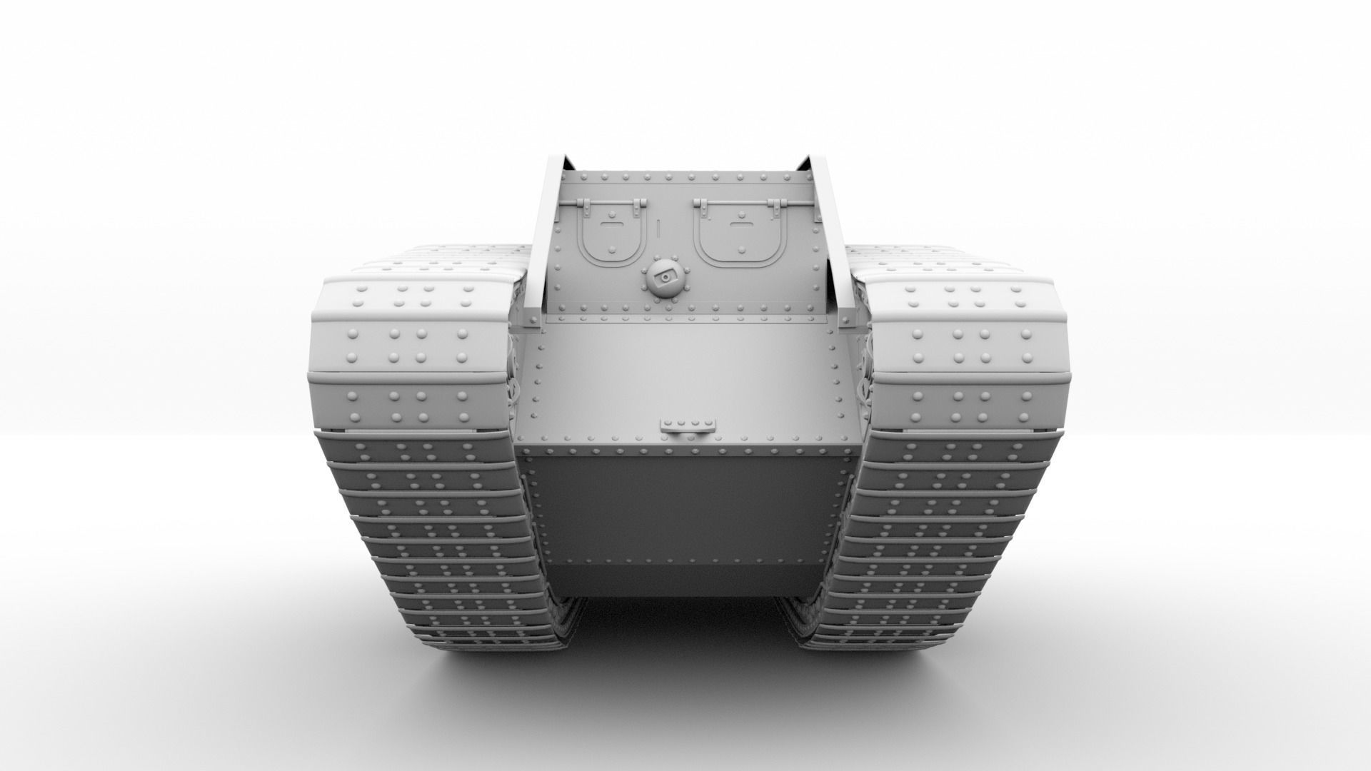 World War I tank 3D model_3