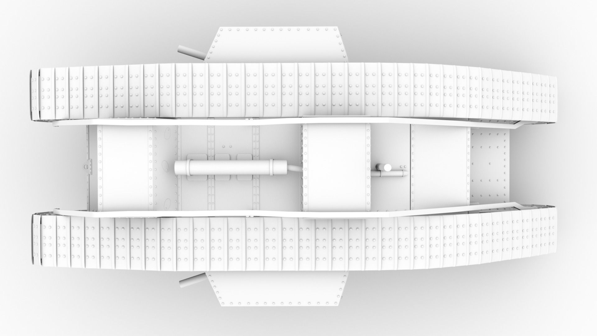 World War I tank 3D model_9
