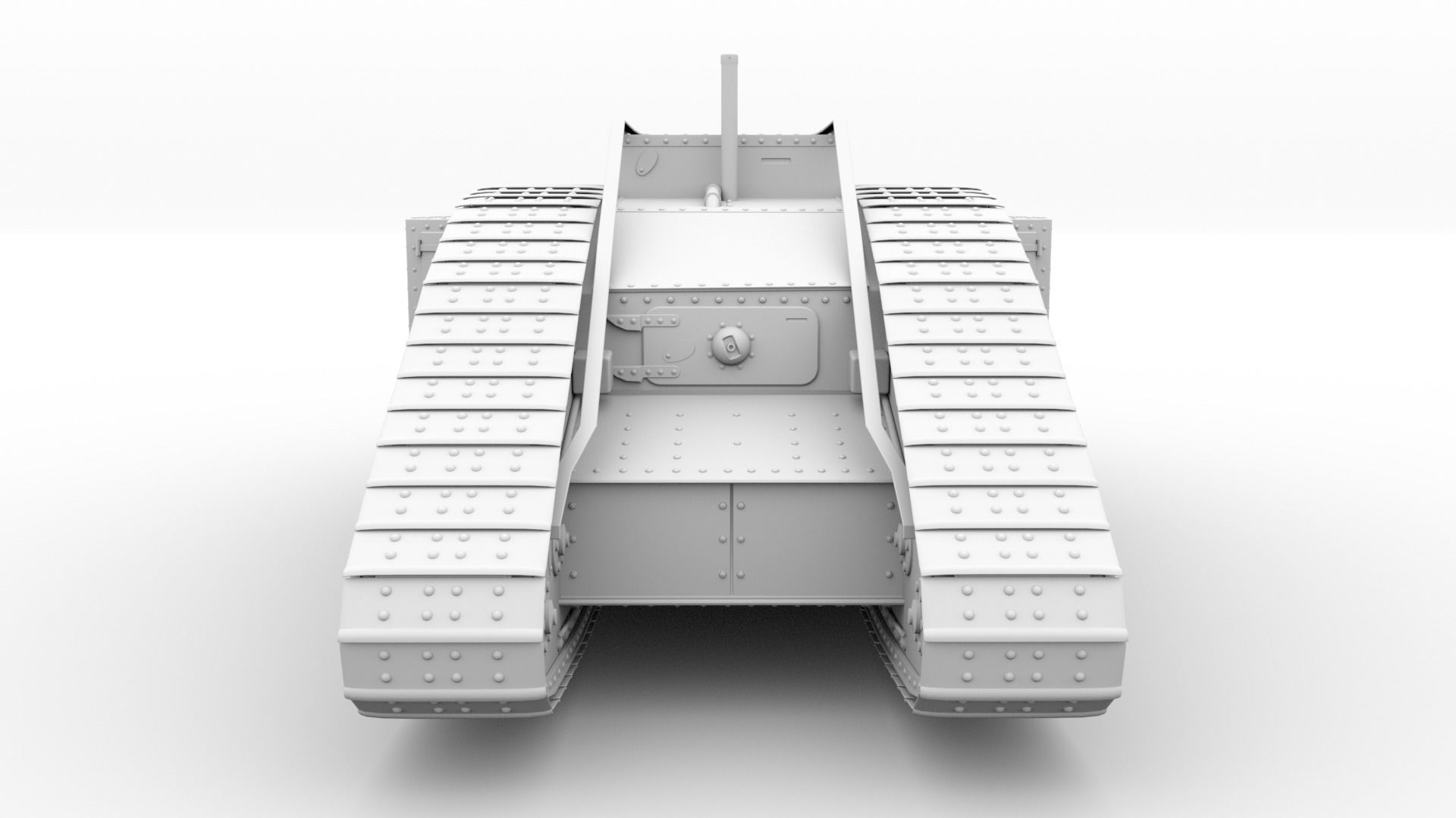 World War I tank 3D model_4