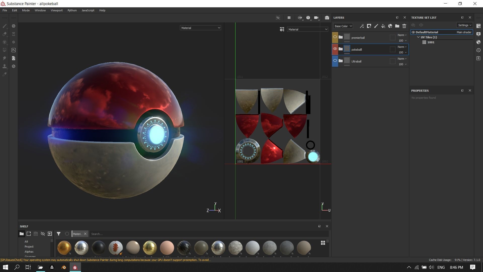 Realistic pokeball - Pokemon Low-poly 3D model_9