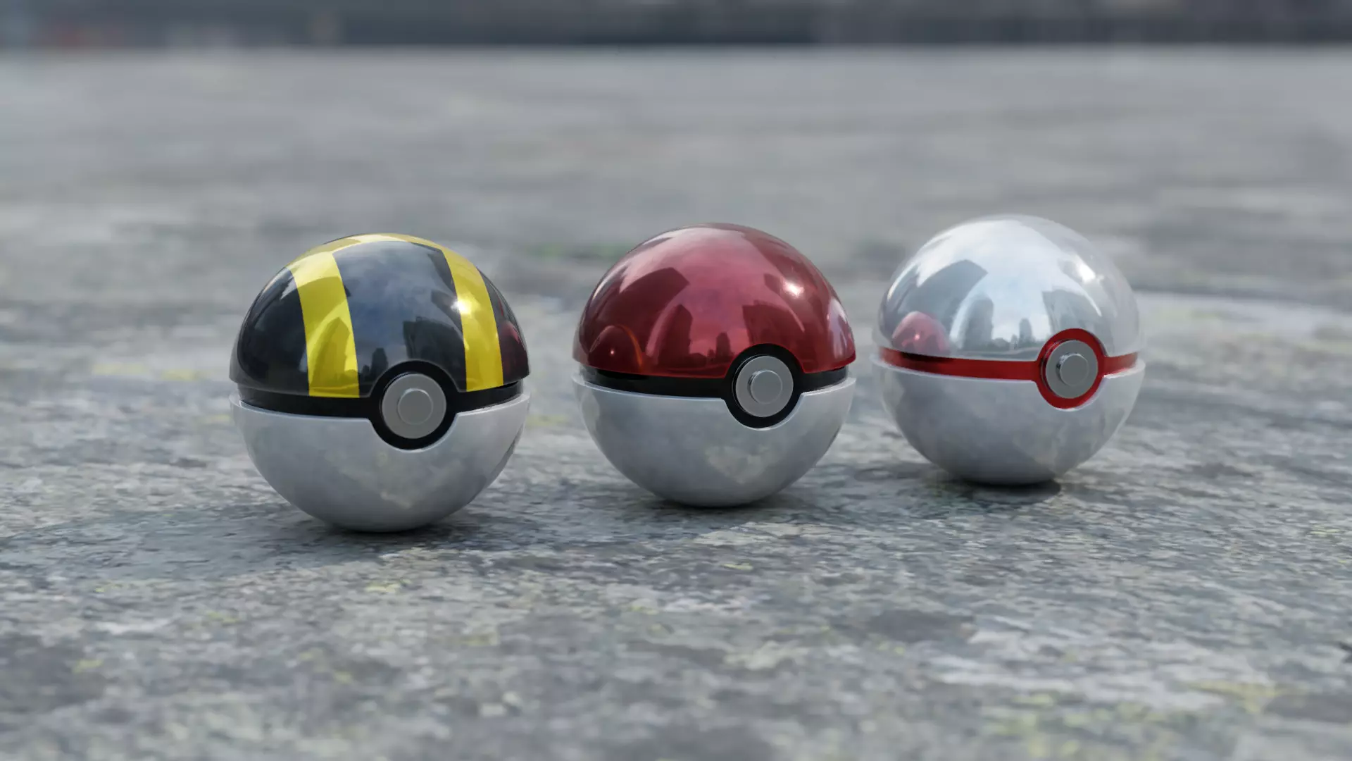 Realistic pokeball - Pokemon Low-poly 3D model_0